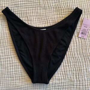 Wild Fable Black Textured Swim Bottom